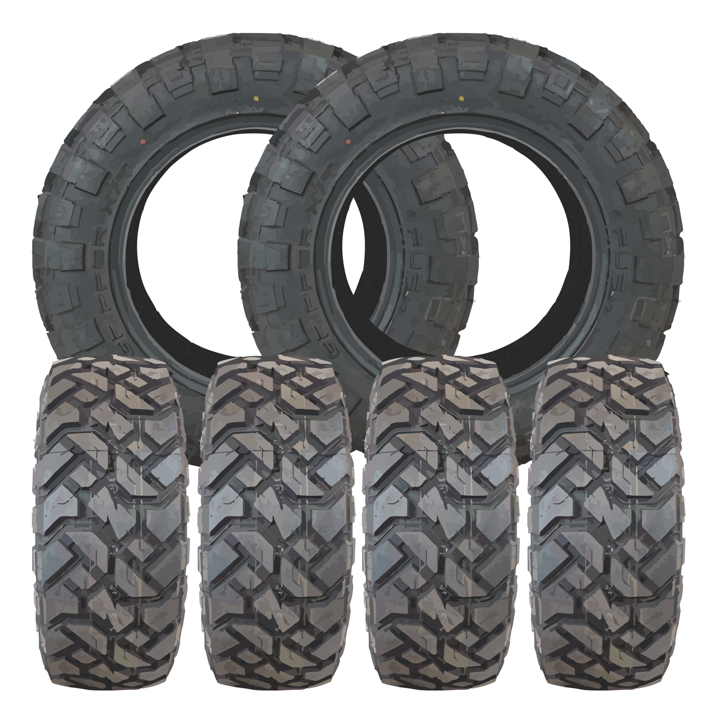 American Force Classic Gloss Black Milled 22x8.25 Fuel Tires Gripper X/T 33x12.50R22 22" Dually Package