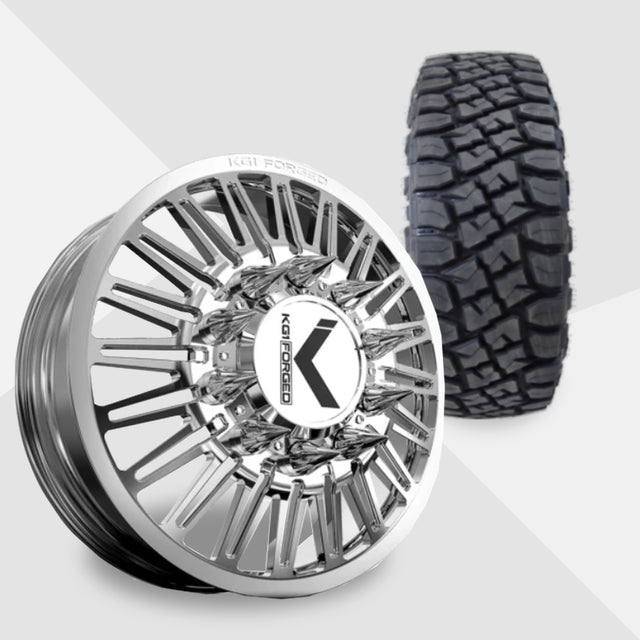 KG1 Guilttrip-KD 22x8.25 Wheels & Toyo Tires Open Country RT Pro 37x13.50R22 Tires - 22" Dually Package