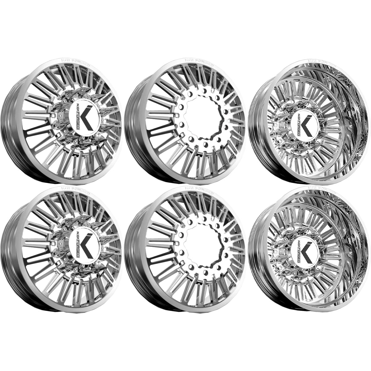 KG1 Guilttrip-KD 22x8.25 Wheels & Toyo Tires Open Country RT Pro 37x13.50R22 Tires - 22" Dually Package