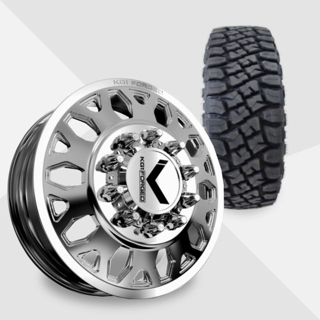 KG1 Honor-KD 22x8.25 Wheels & Toyo Tires Open Country RT Pro 37x13.50R22 Tires - 22" Dually Package