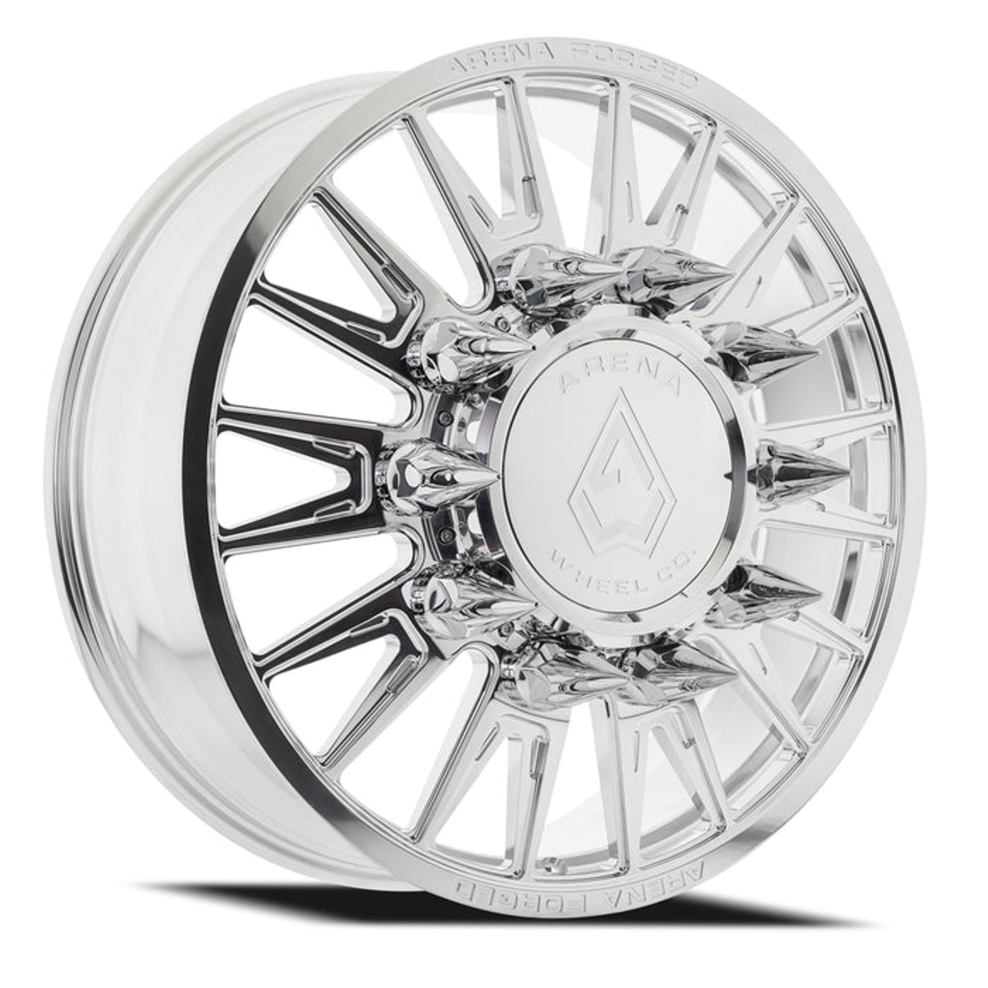 Arena Forged Imperial Milled And Polished 24x8.25 10x225 Dually Wheels