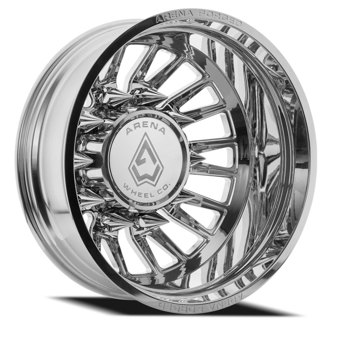 Arena Forged Imperial Milled And Polished 24x8.25 10x225 Dually Wheels