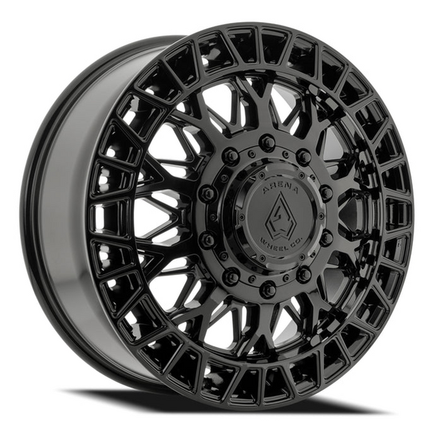 Arena Innovator Gloss Black 22x8.25 10x225 Dually Wheels