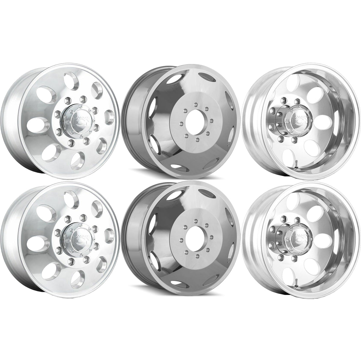 ION Alloy Type 167 Polished 16x6 16" Dually Wheels