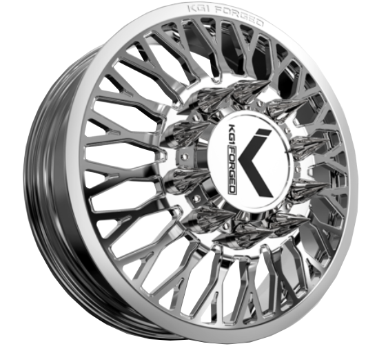 KG1 KD049 Jacked-KD Polished 26x8.25 26" Dually Wheels