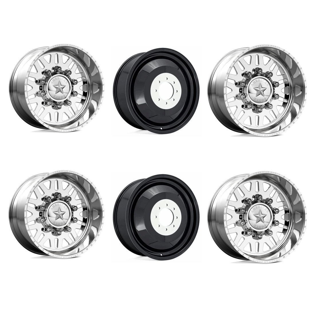 American Force 609 Liberty SD Polished 24x12 10x225 Dually Wheels