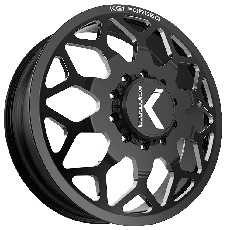 KG1 Luxor-KD 24x8.25 Wheels & Kenda Tires Klever R/T 35x12.50R24 Tires - 24" Dually Package