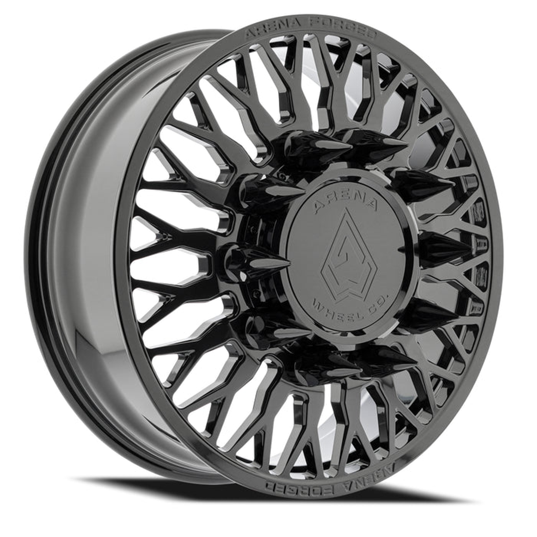 Arena Forged Maximus Gloss Black 24x8.25 10x225 Dually Wheels