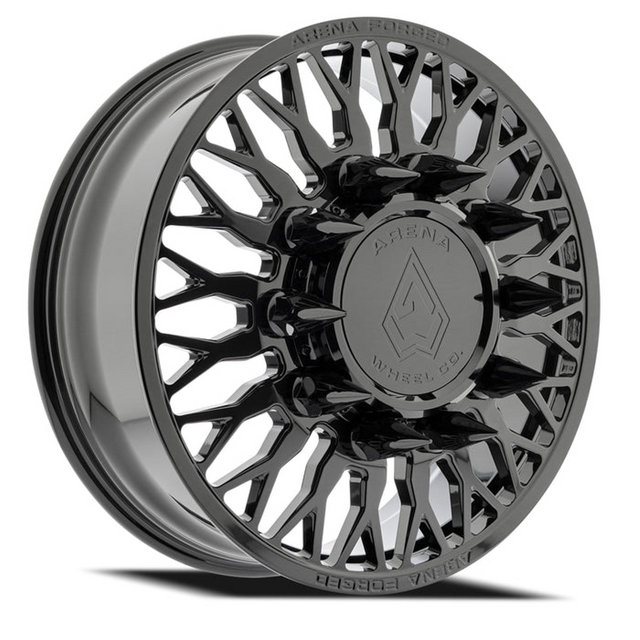 Arena Forged Maximus Gloss Black 24x8.25 10x225 Dually Wheels