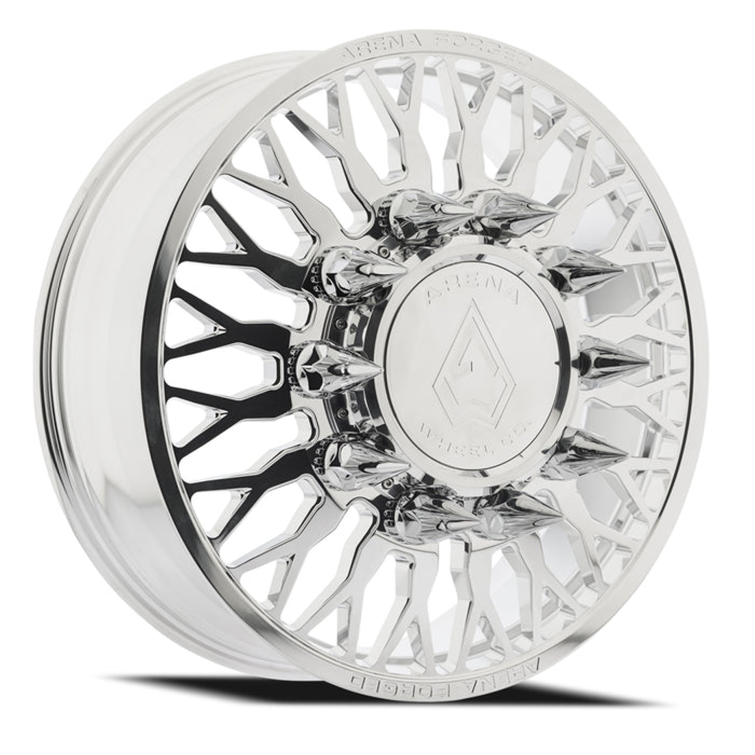 Arena Forged Maximus Milled And Polished 22x8.25 8x200 Dually Wheels