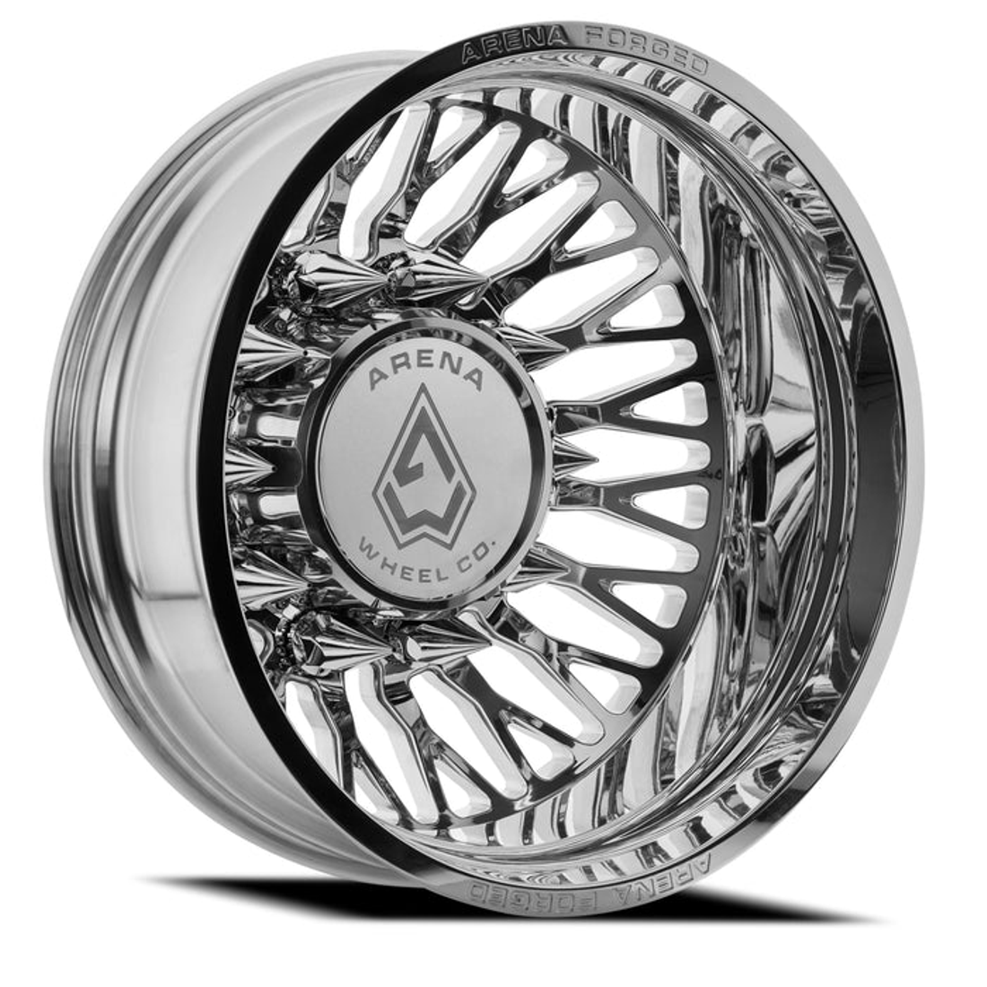 Arena Forged Maximus Milled And Polished 24x8.25 10x225 Dually Wheels