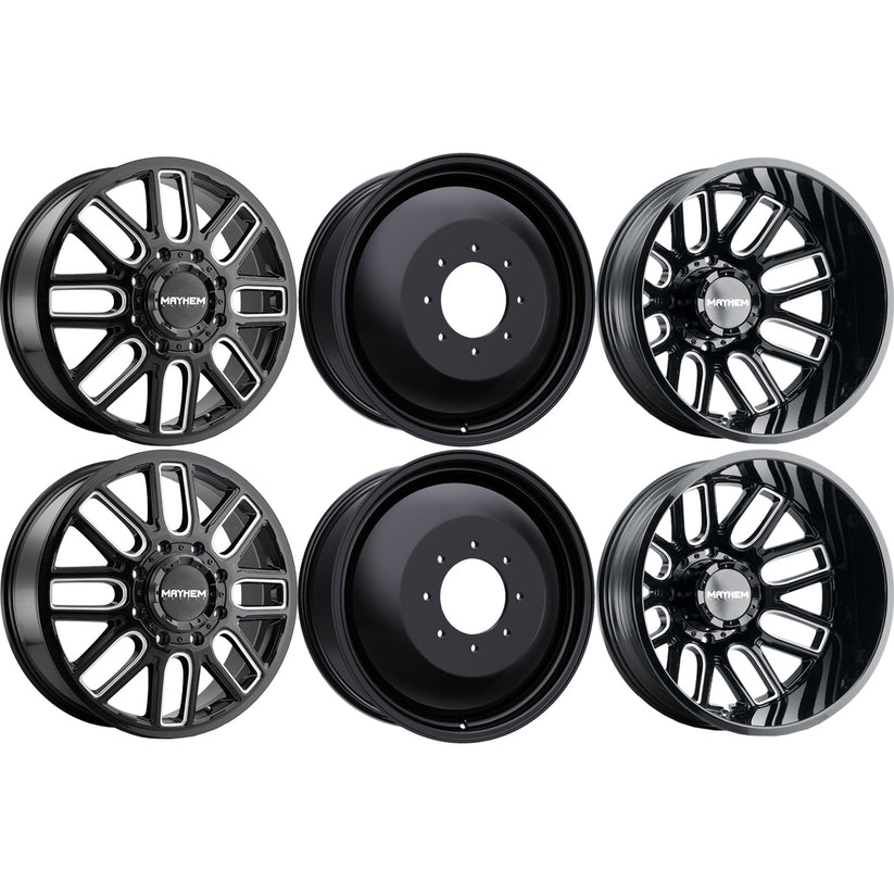 Mayhem Cogent Dually 20x8.25 Wheels & Nitto Tires Ridge Grappler 285/65R20 Tires - 20" Dually Package