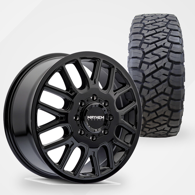 Mayhem Cogent Dually 20x8.25 Wheels & Toyo Tires Open Country R/T Trail 35x12.50R20 Tires - 20" Dually Package