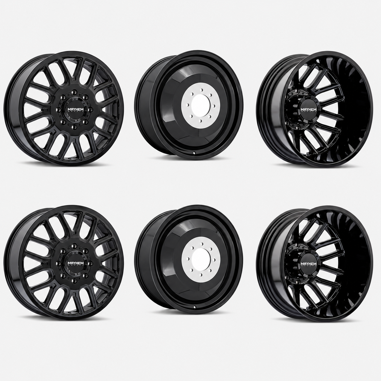 Mayhem Cogent Dually 20x8.25 Wheels & Nitto Tires Ridge Grappler 35x13.50R20 Tires - 20" Dually Package