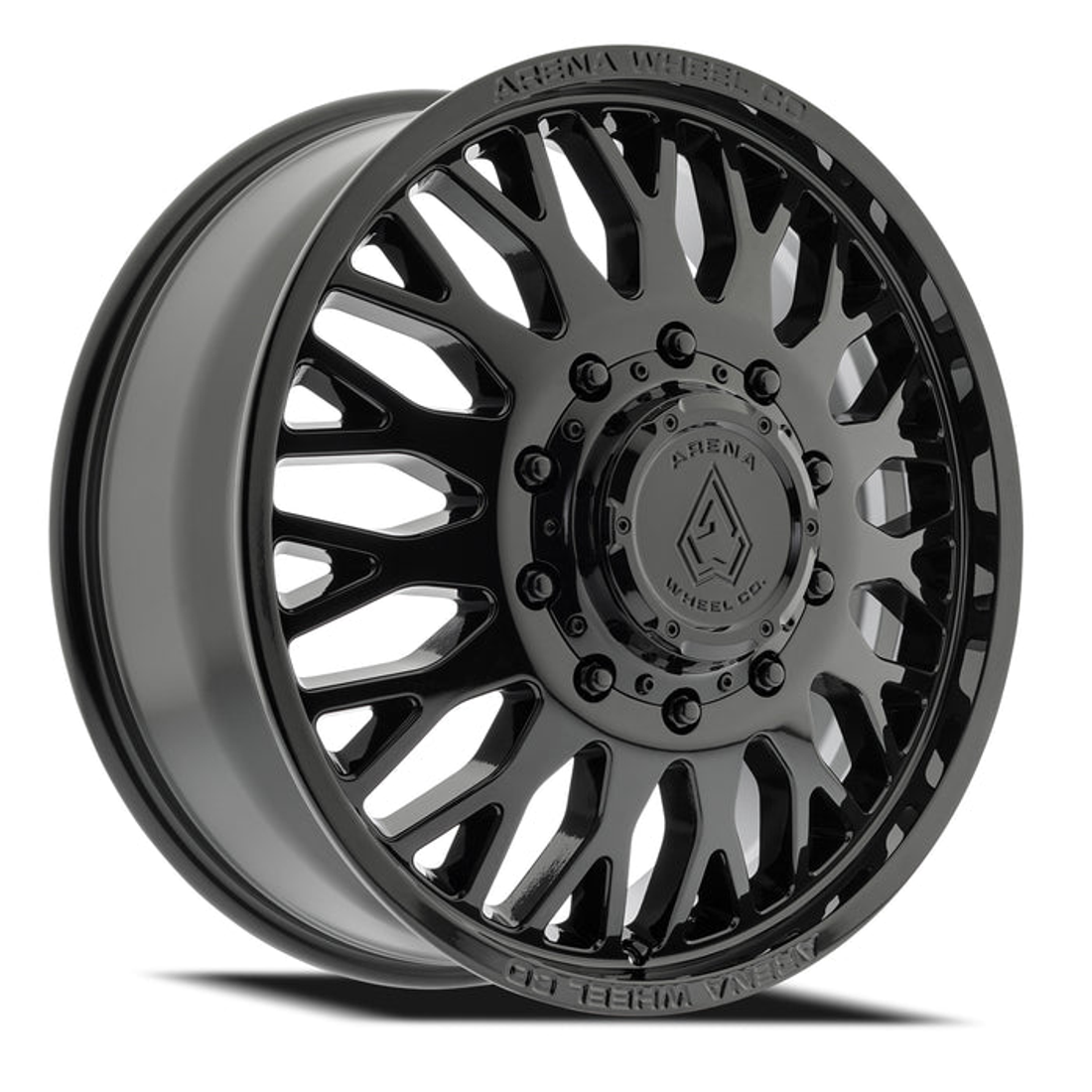 Arena Monarch Gloss Black 22x8.25 8x200 Dually Wheels