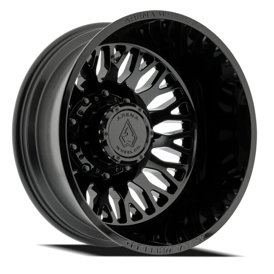 Arena Monarch Gloss Black 20x8.25 8x200 Dually Wheels