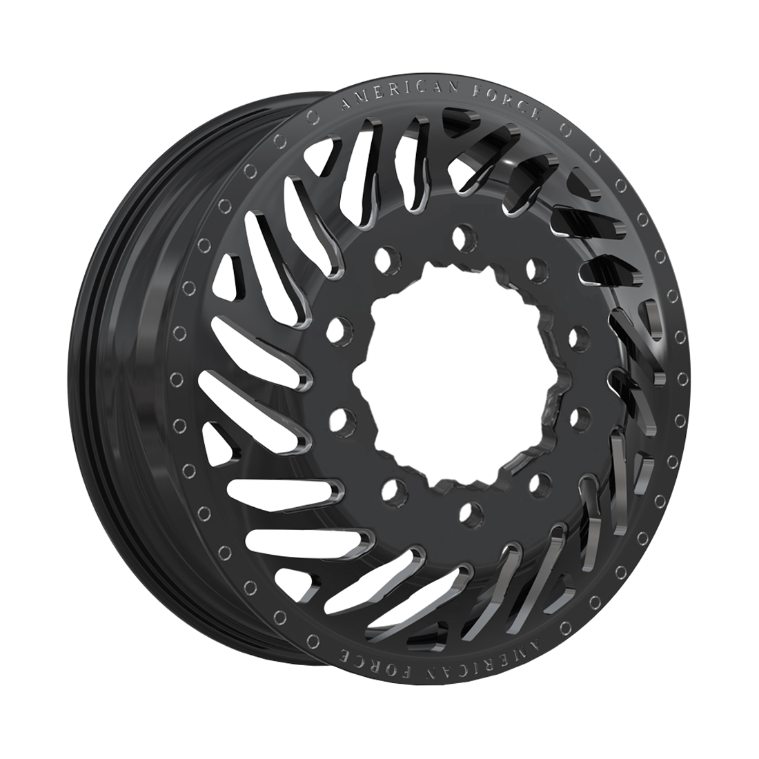 American Force N31 Cynical Gloss Black Milled 26x8.25 8x275 Dually Wheels