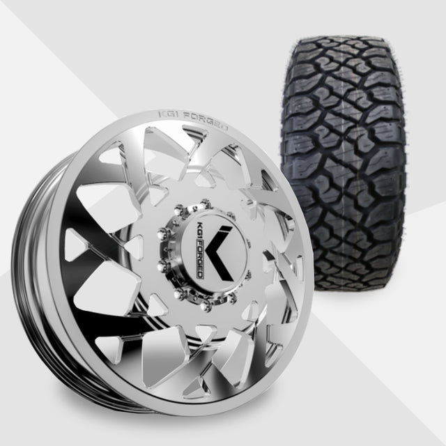 KG1 Orbital-KD 24x8.25 Wheels & Kenda Tires Klever R/T 35x12.50R24 Tires - 24" Dually Package