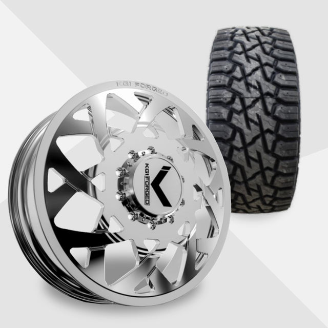 KG1 Orbital-KD 22x8.25 Wheels & Venom Power Tires Trail Hunter R/T 37x12.50R22 Tires - 22" Dually Package