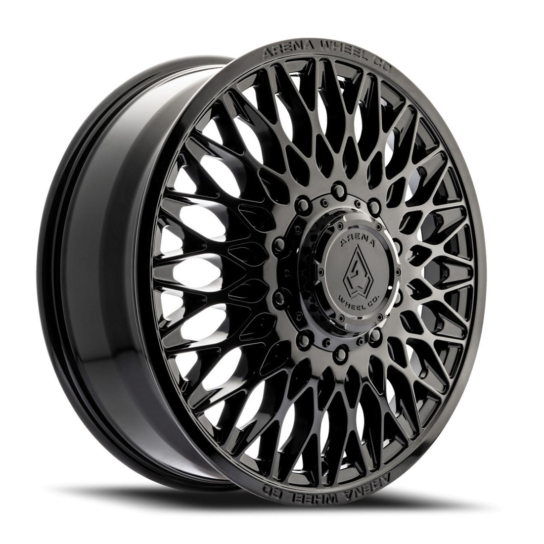 Arena A146 Paragon Gloss Black 24x8.25 8x200 Dually Wheels
