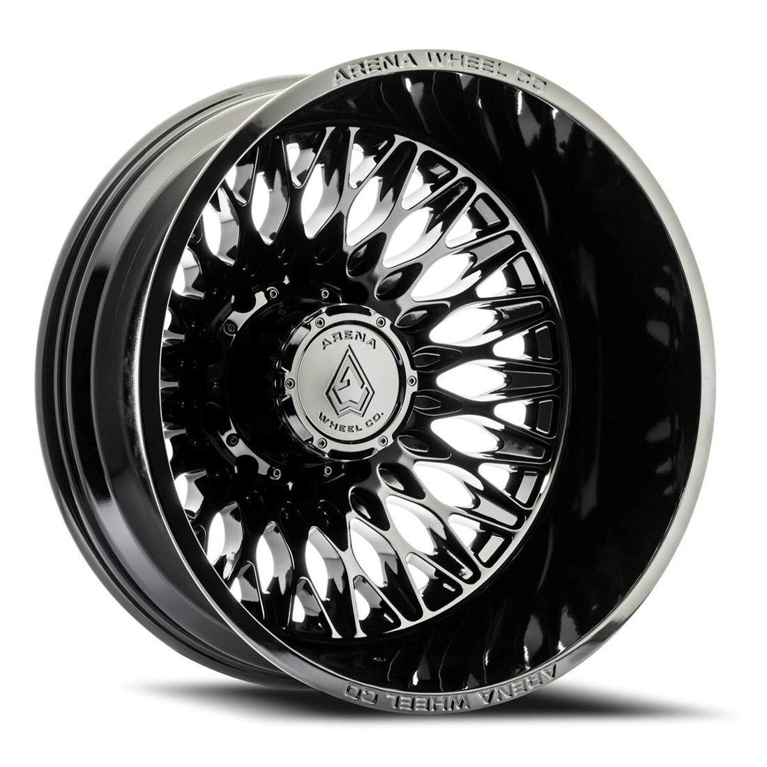 Arena A146 Paragon Gloss Black 24x8.25 10x225 Dually Wheels
