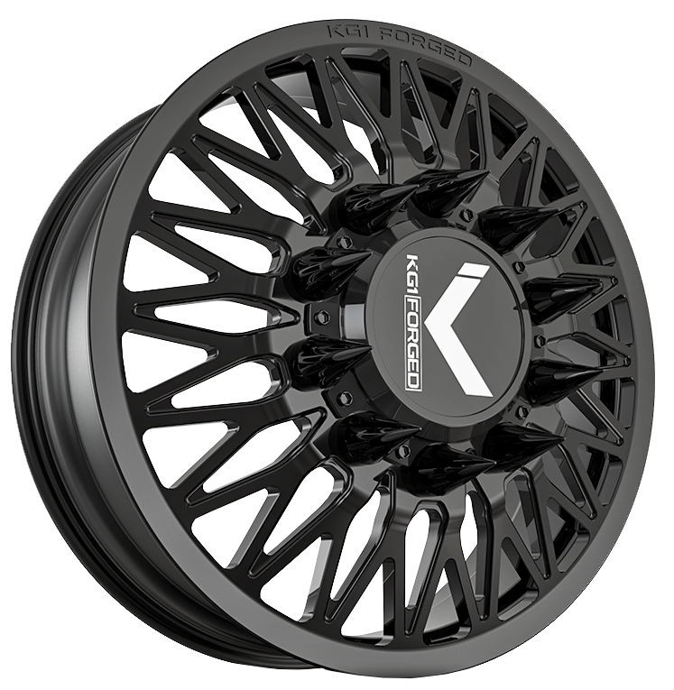 KG1 Seismic-KD 24x8.25 Wheels & Kenda Tires Klever R/T 35x12.50R24 Tires - 24" Dually Package
