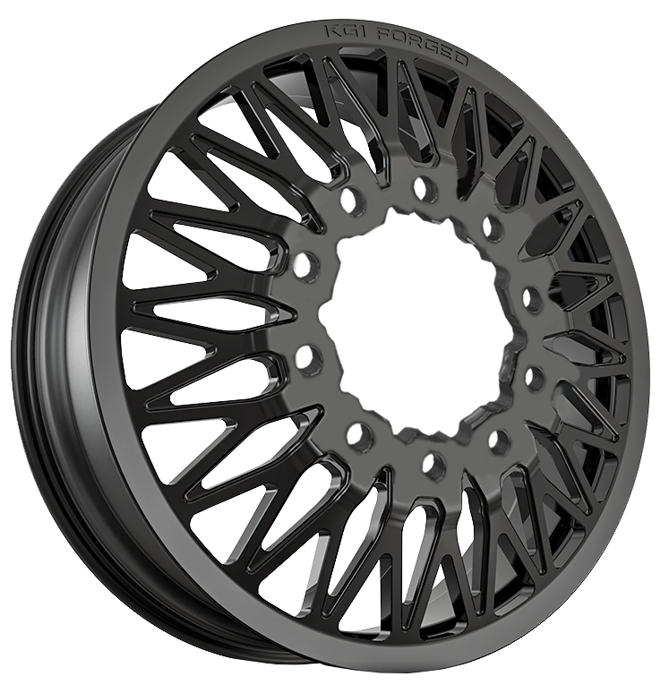 KG1 Seismic-KD 24x8.25 Wheels & LandSpider Tires Wildtraxx R/T 37x13.50R24 Tires - 24" Dually Package