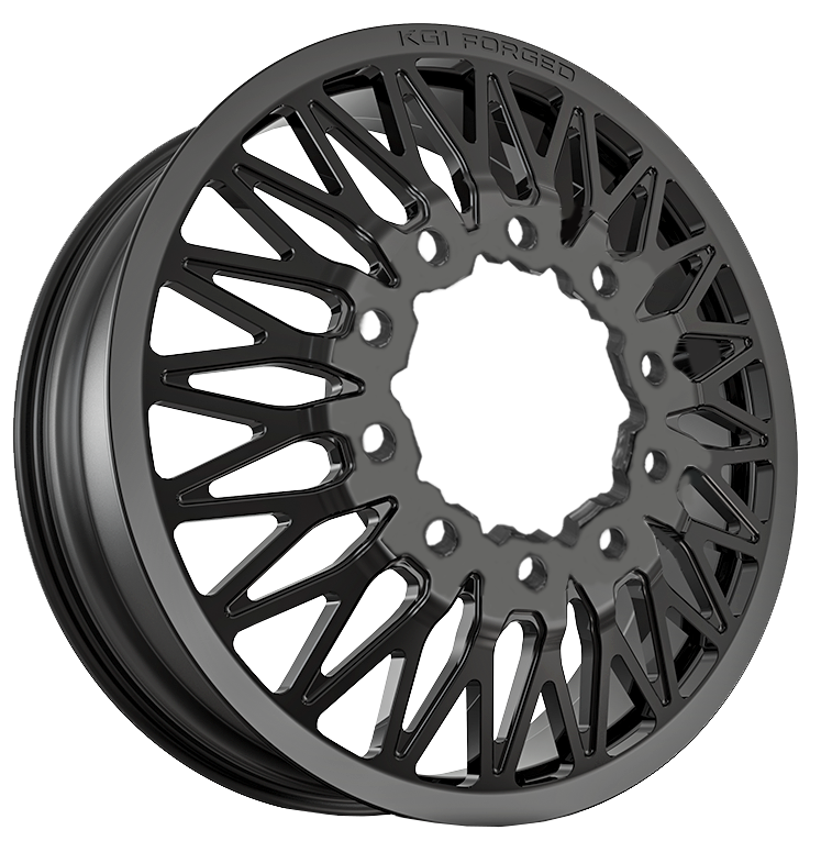 KG1 KD059 Seismic-KD Gloss Black 24x8.25 24" Dually Wheels