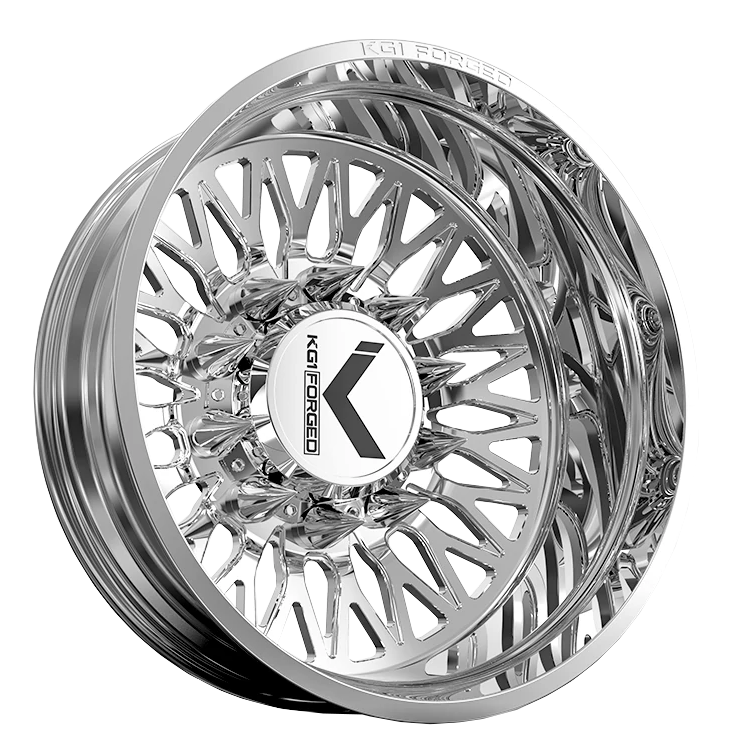 KG1 Seismic-KD 24x8.25 Wheels & LandSpider Tires Wildtraxx R/T 37x13.50R24 Tires - 24" Dually Package