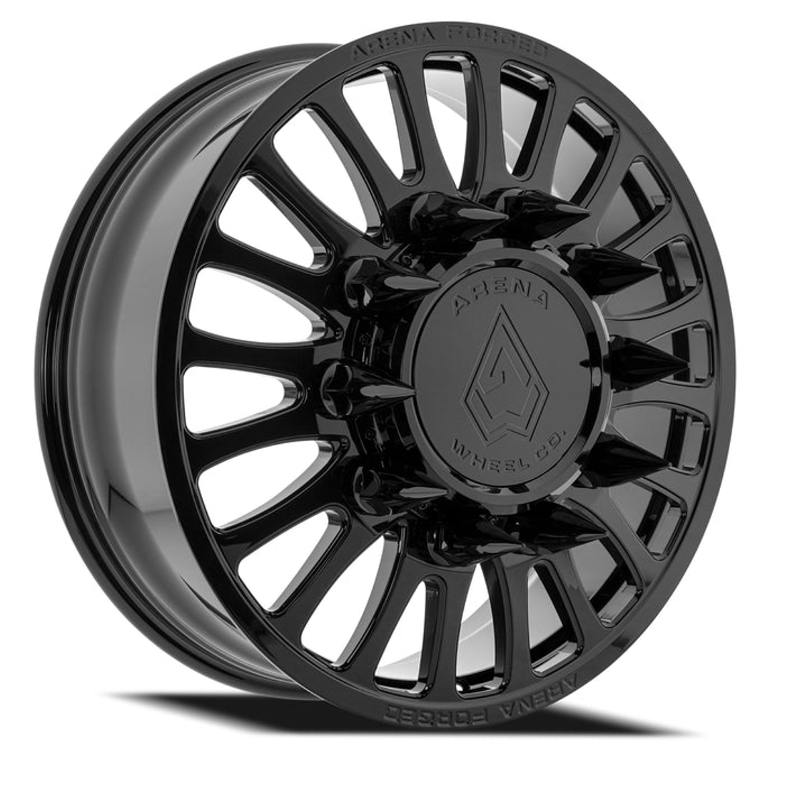 Arena Forged Shoreline Gloss Black 22x8.25 8x200 Dually Wheels