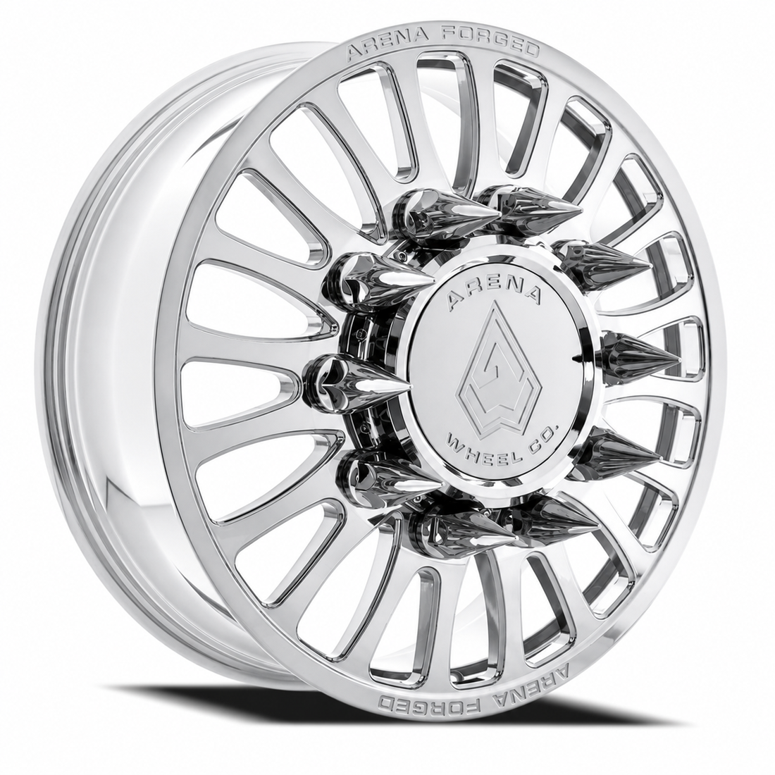 Arena Forged Shoreline Milled And Polished 22x8.25 8x200 Dually Wheels
