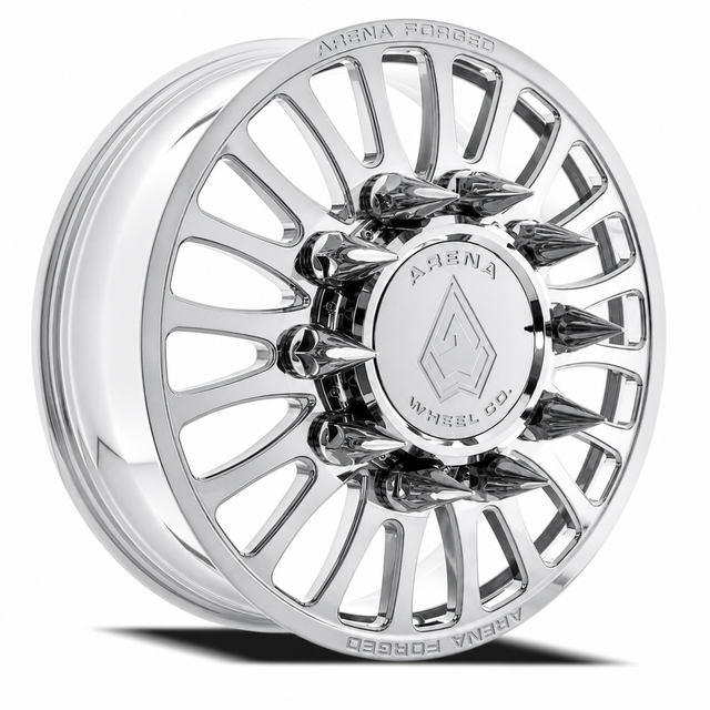 Arena Forged Shoreline Milled And Polished 24x8.25 10x225 Dually Wheels