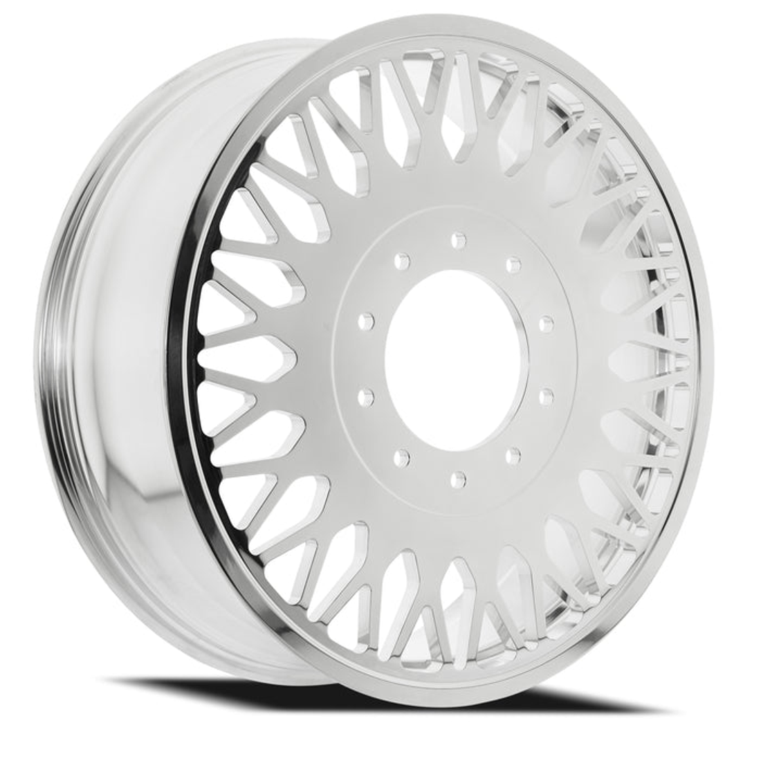 Arena Forged Stealth Milled And Polished 24x8.25 10x225 Dually Wheels