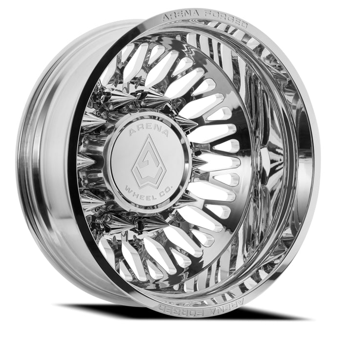Arena Forged Stealth Milled And Polished 24x8.25 8x200 Dually Wheels