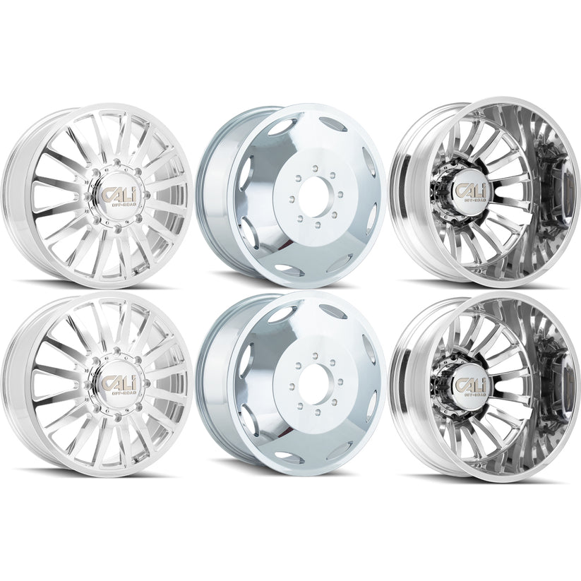 Cali Offroad Summit Dually 20x8.25 Wheels & Nitto Tires Ridge Grappler 285/60R20 Tires - 20" Dually Package