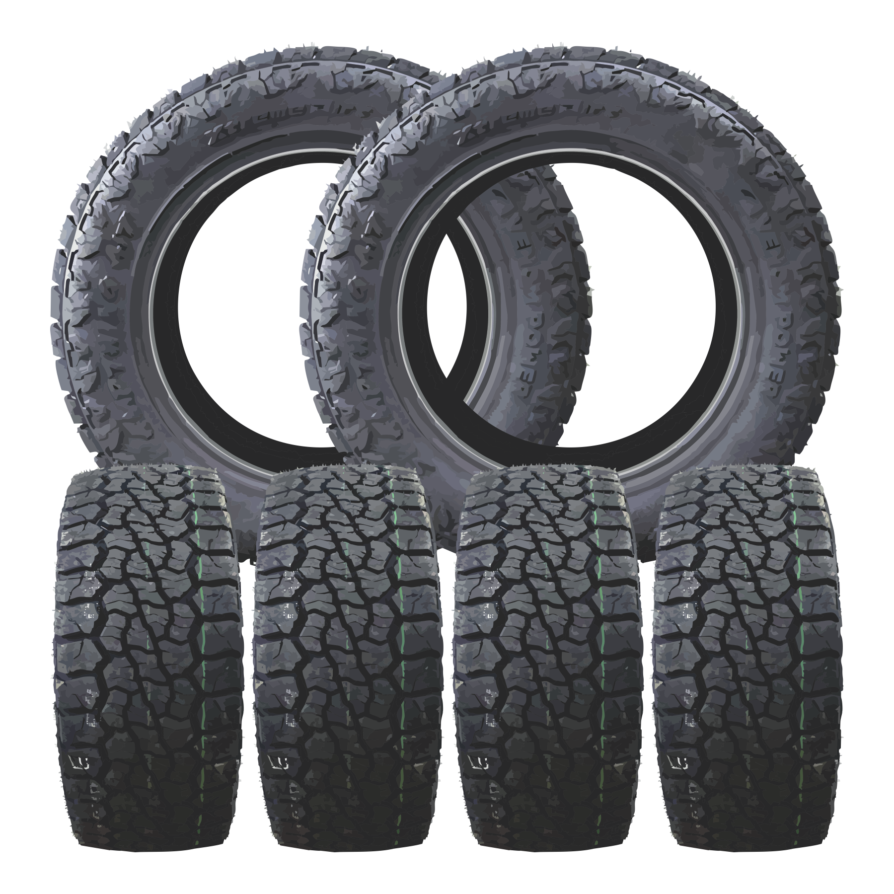 American Force Legion Polished 24x8.25 Wheels & Venom Power Tires Swampthing A/T 35x12.50R24 Tires - 24" Dually Package