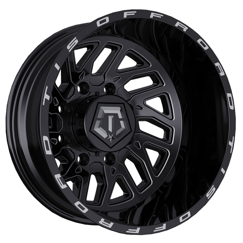 TIS 544BM Dually 22x8.25 Wheels & Nitto Tires Ridge Grappler 325/50R22 Tires - 22" Dually Package