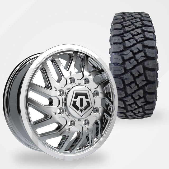 TIS 544C Dually 20x8.25 Wheels & Toyo Tires Open Country R/T Pro 35x12.50R20 Tires - 20" Dually Package