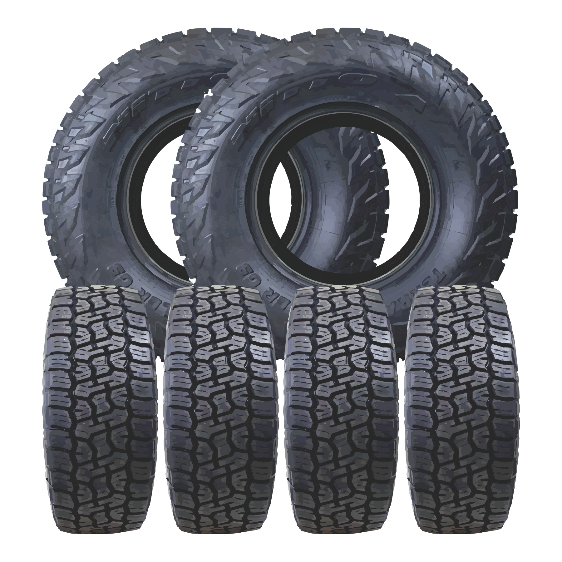 Cali Offroad Summit Dually Gloss Black with Milled Spokes 20x8.25 Wheels & Nitto Tires Terra Grappler G3 265/60R20 Tires - 20" Dually Package