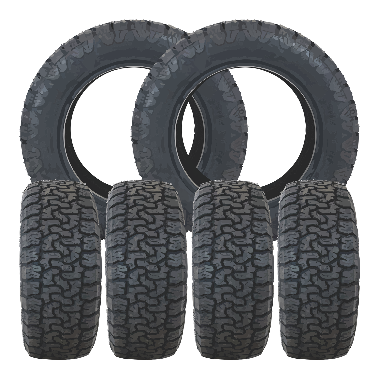 American Force Classic Gloss Black Milled 22x8.25 AMP Tires Terrain Pro A/T 295/50R22 22" Dually Package