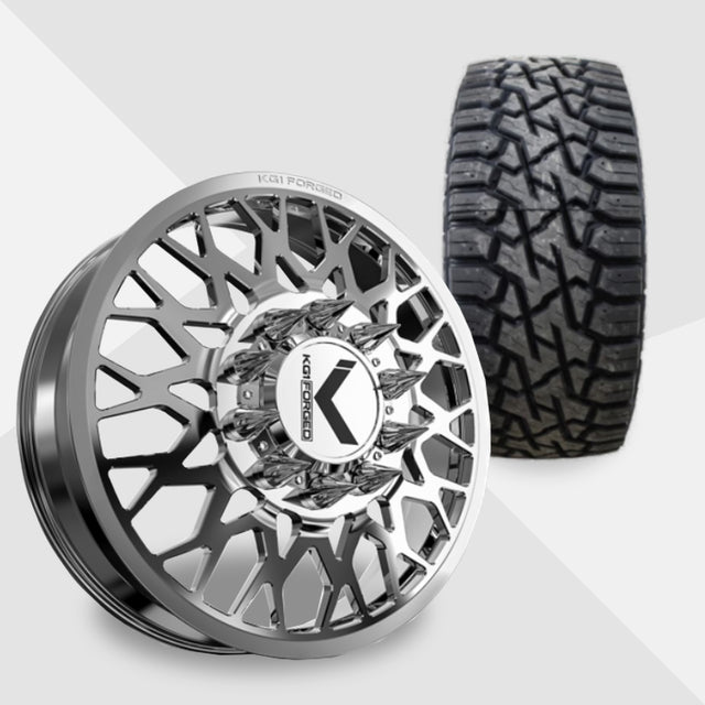 KG1 Torture-KD 22x8.25 Wheels & Venom Power Tires Trail Hunter R/T 35x12.50R22 Tires - 22" Dually Package