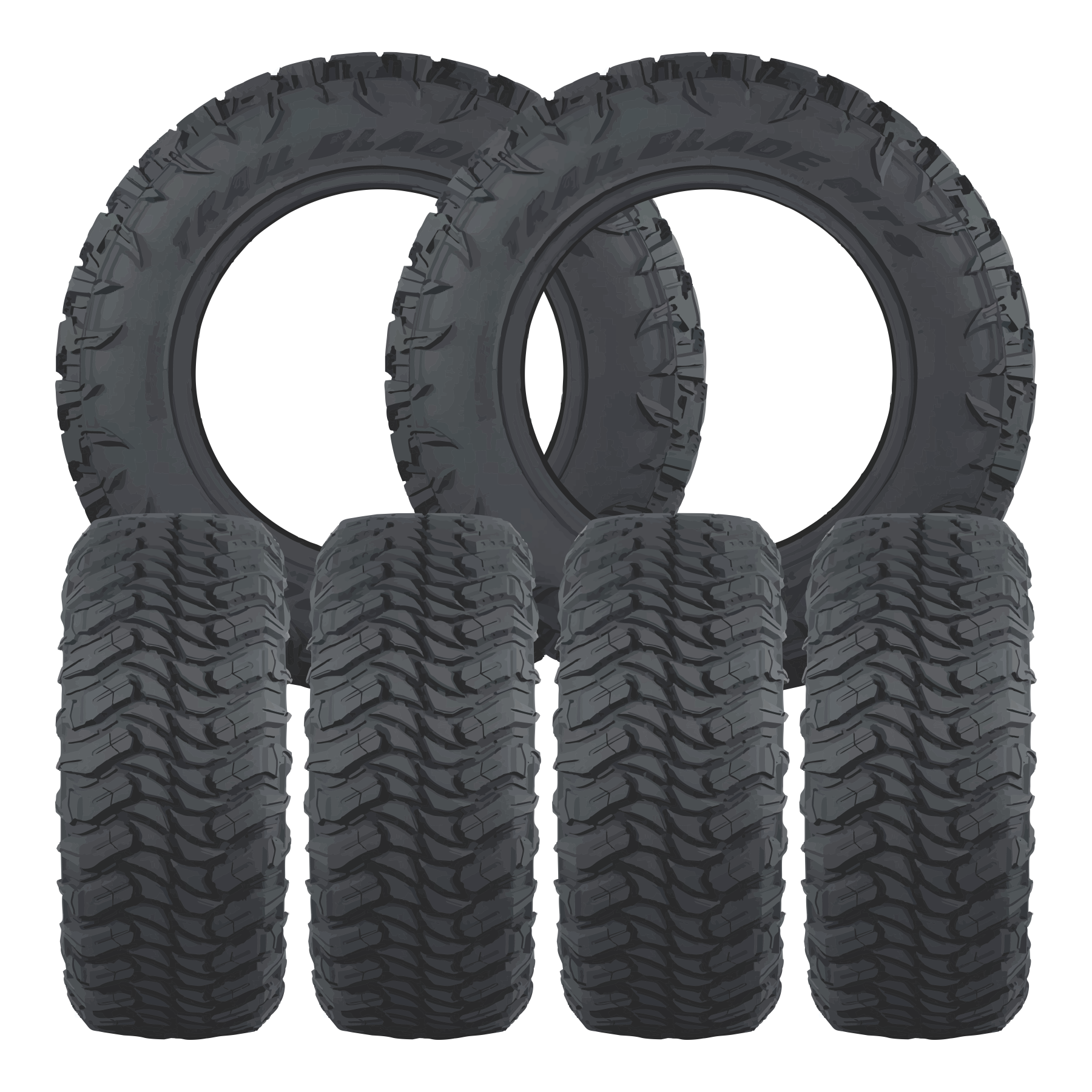 KG1 Allure-KD 24x8.25 Wheels & Atturo Tires Trail Blade MTS 37x13.50R24 Tires - 24" Dually Package