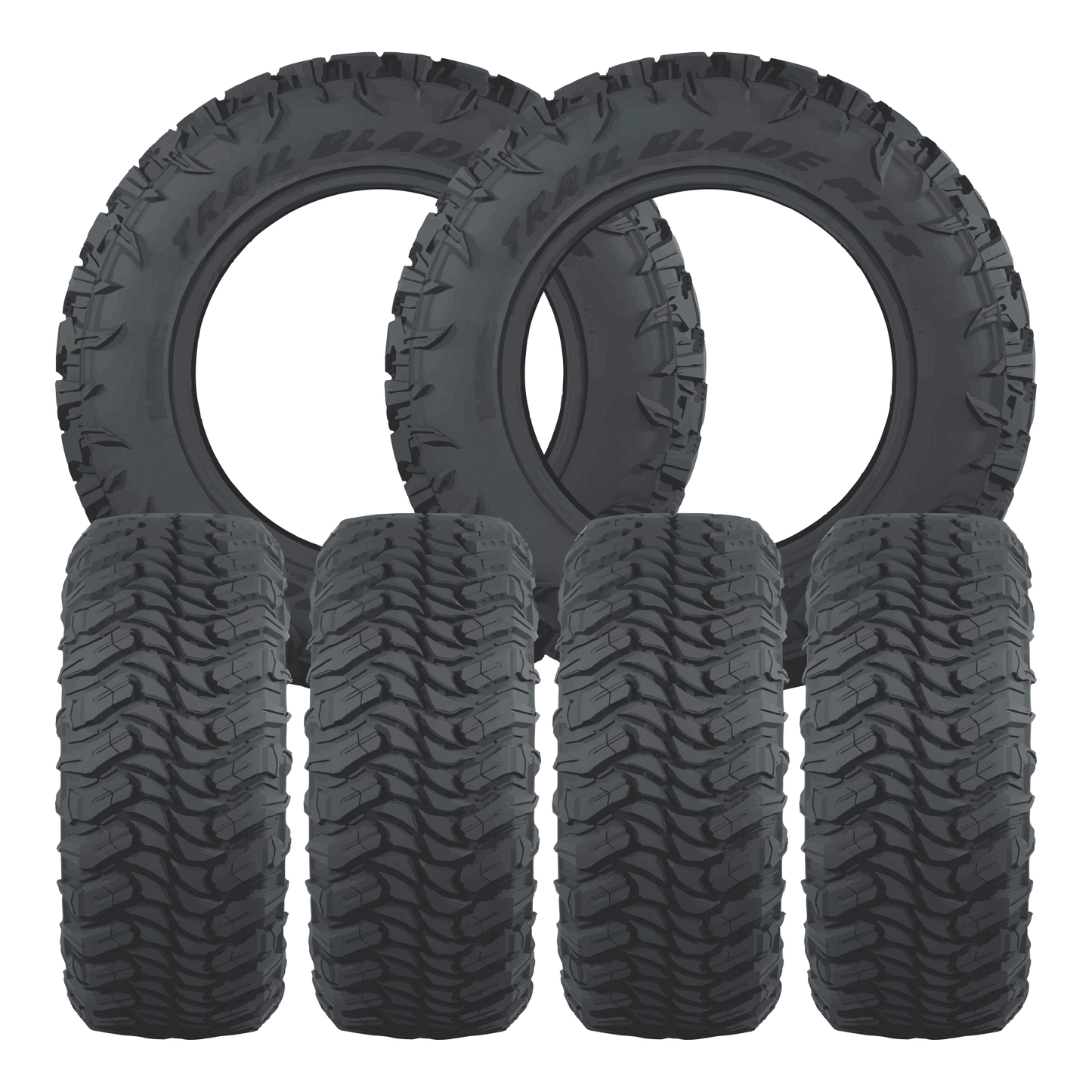 KG1 Orbital-KD 24x8.25 Wheels & Atturo Tires Trail Blade MTS 37x13.50R24 Tires - 24" Dually Package