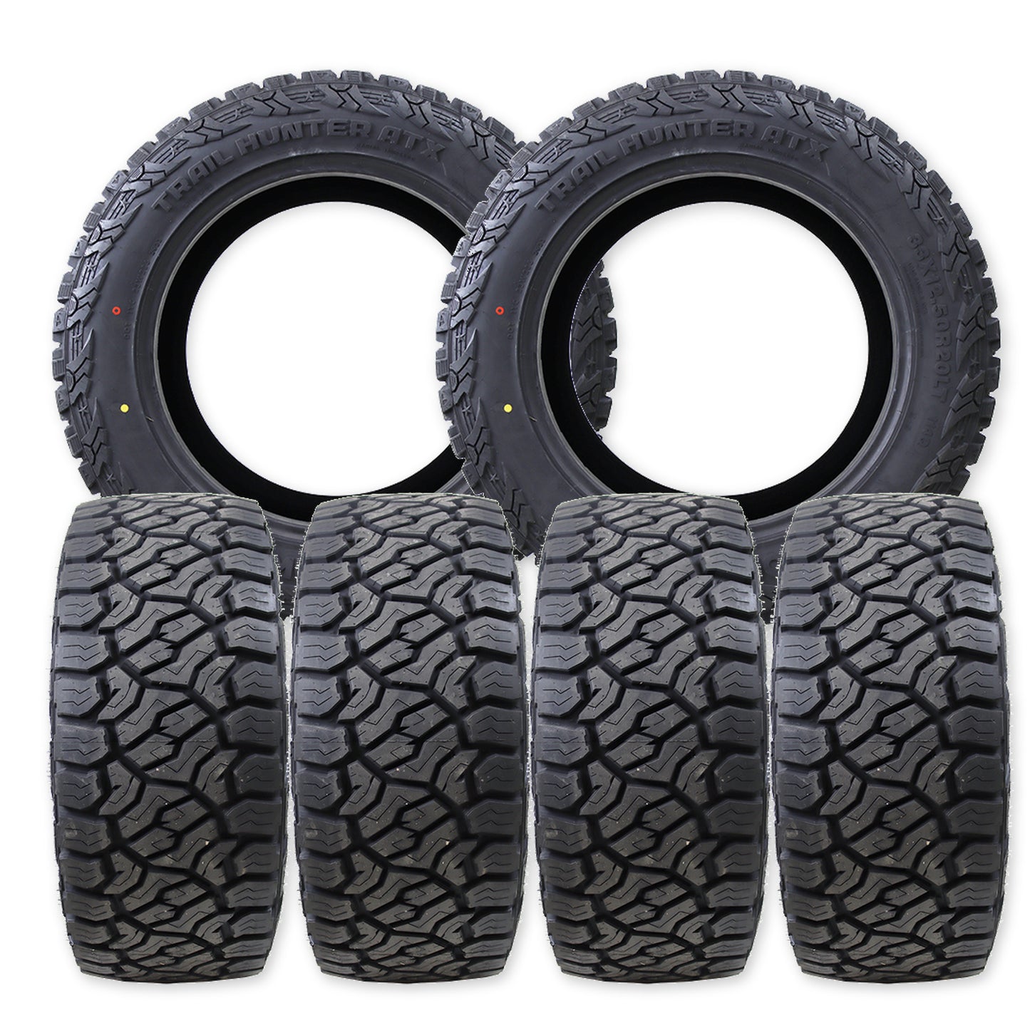 American Force Plague Polished 22x8.25 Wheels & Venom Power Tires Trail Hunter ATX 33x12.50R22 Tires - 22" Dually Package