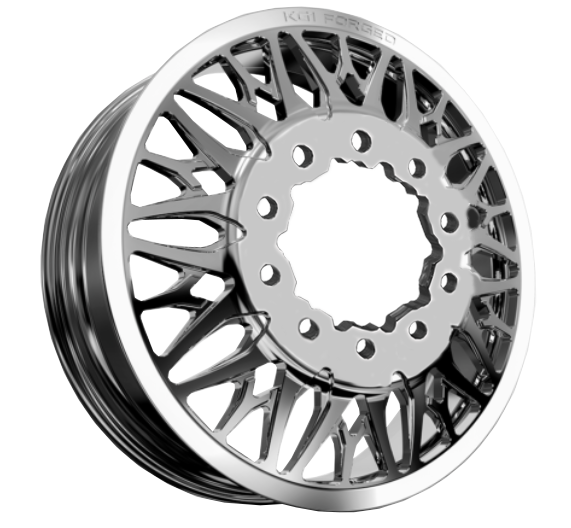 KG1 Trident-KD 24x8.25 Wheels & LandSpider Tires Wildtraxx R/T 37x13.50R24 Tires - 24" Dually Package
