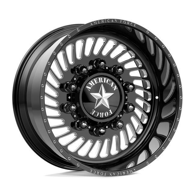 American Force 6N17 Vader SD Gloss Black Milled 22x11 8x165.1 (8x6.5) Dually Wheels