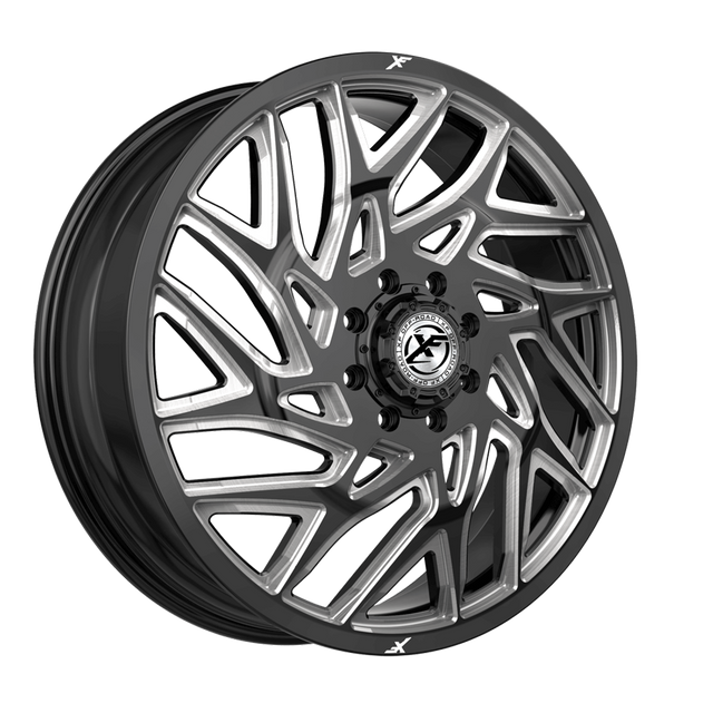 XF XF-229 Gloss Black Milled 20x8.25 10x225 Dually Wheels