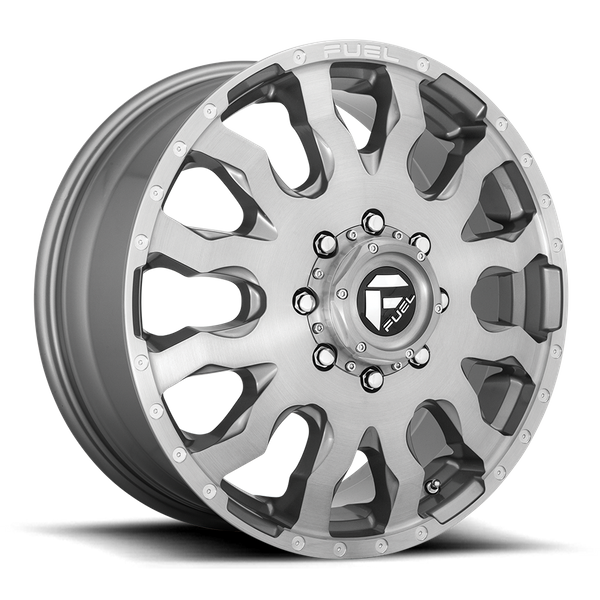 Fuel Offroad Blitz Brushed Gun Metal 20x8.25 20" Dually Wheels