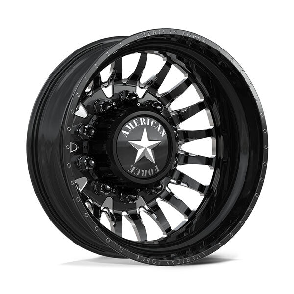 American Force Reactor 22x8.25 Wheels & Toyo Tires Open Country R/T Trail 35x12.50R22 Tires - 22" Dually Package