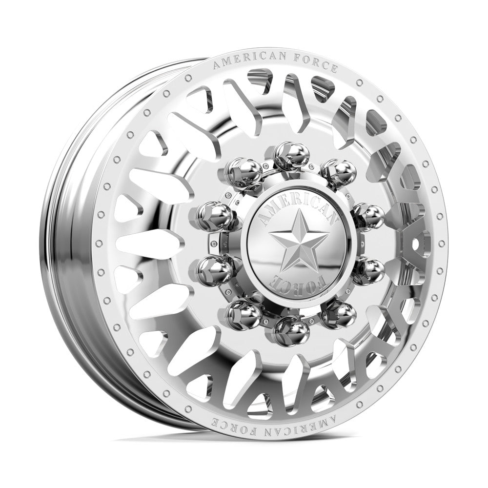 American Force Evo 22x8.25 Wheels & Toyo Tires Open Country A/T III 35x12.50R22 Tires - 22" Dually Package